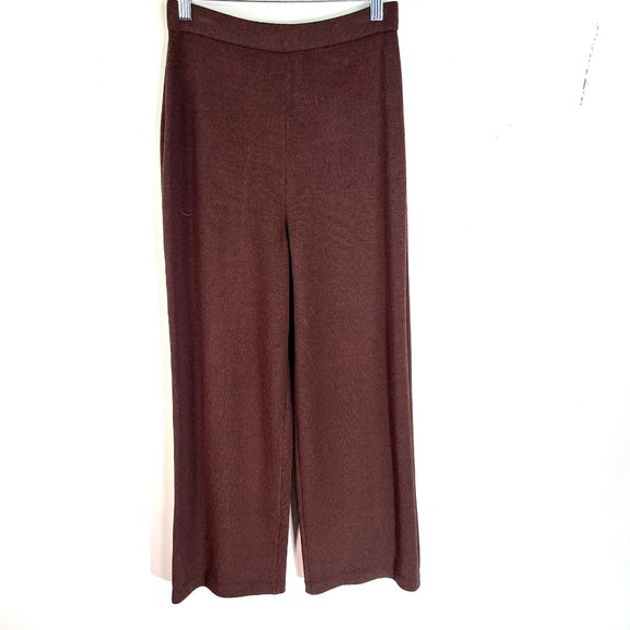 Marie Gray St John knits wide legged Pant Womens Size 4 brown stretch Made in US - Picture 1 of 9